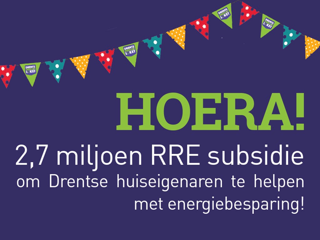 2,7 miljoen subsidie voor Drentse woningeigenaren in 2020