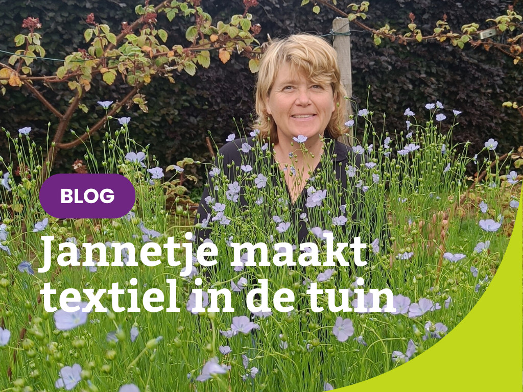 Jannetje maakt zelf textiel vanaf zaad: “ik maak grote systemen super lokaal zichtbaar: in mijn eigen tuin!”