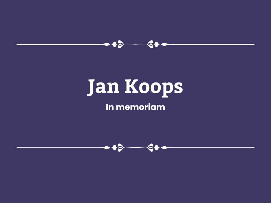 In memoriam: Jan Koops